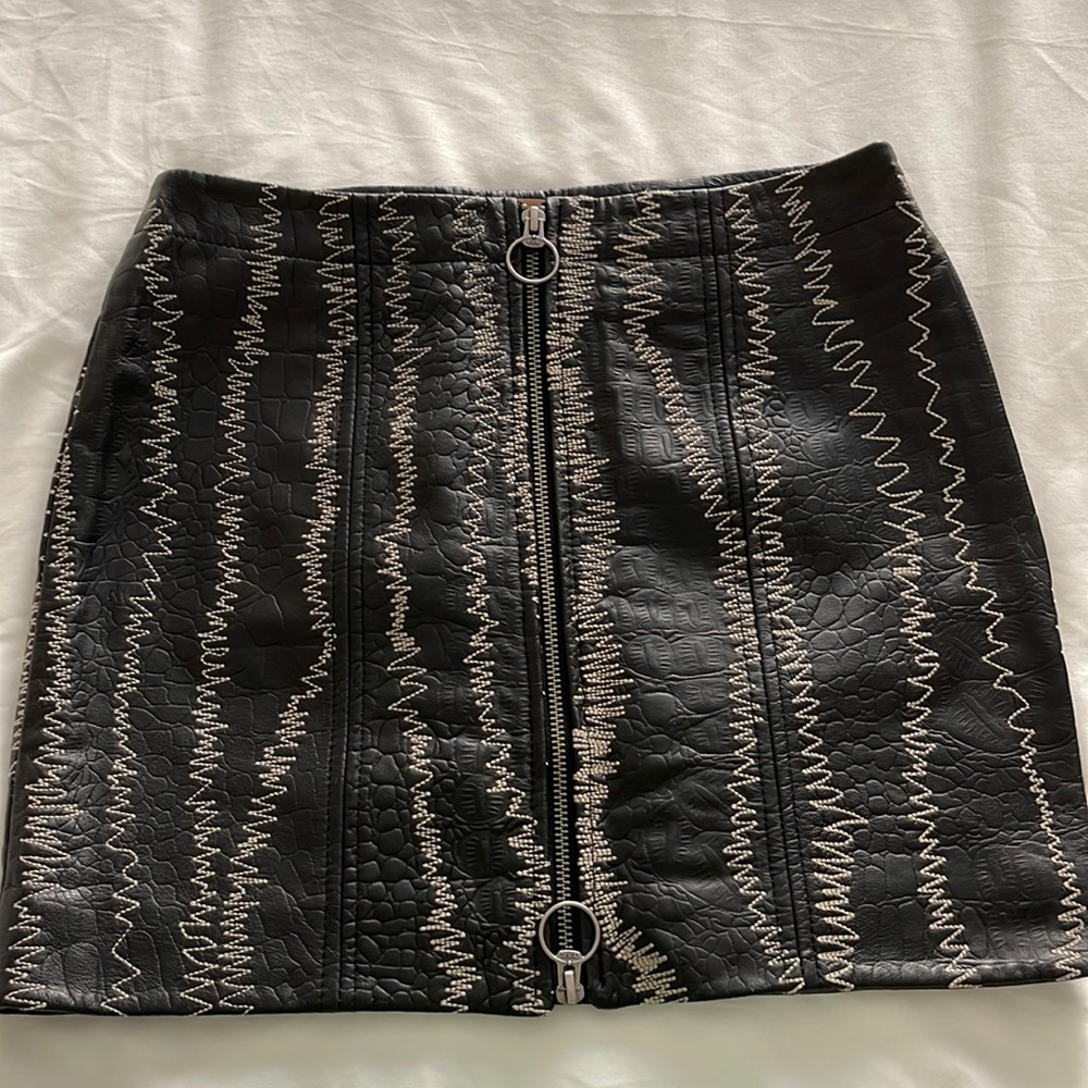 FREE PEOPLE faux leather mini skirt